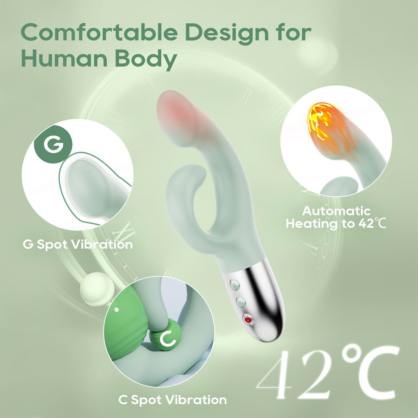 KissToy - Big G Warming Rabbit Vibrator Green