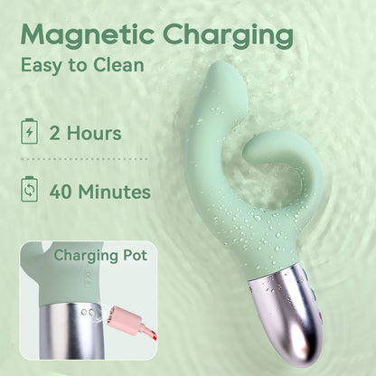 KissToy - Big G Warming Rabbit Vibrator Green