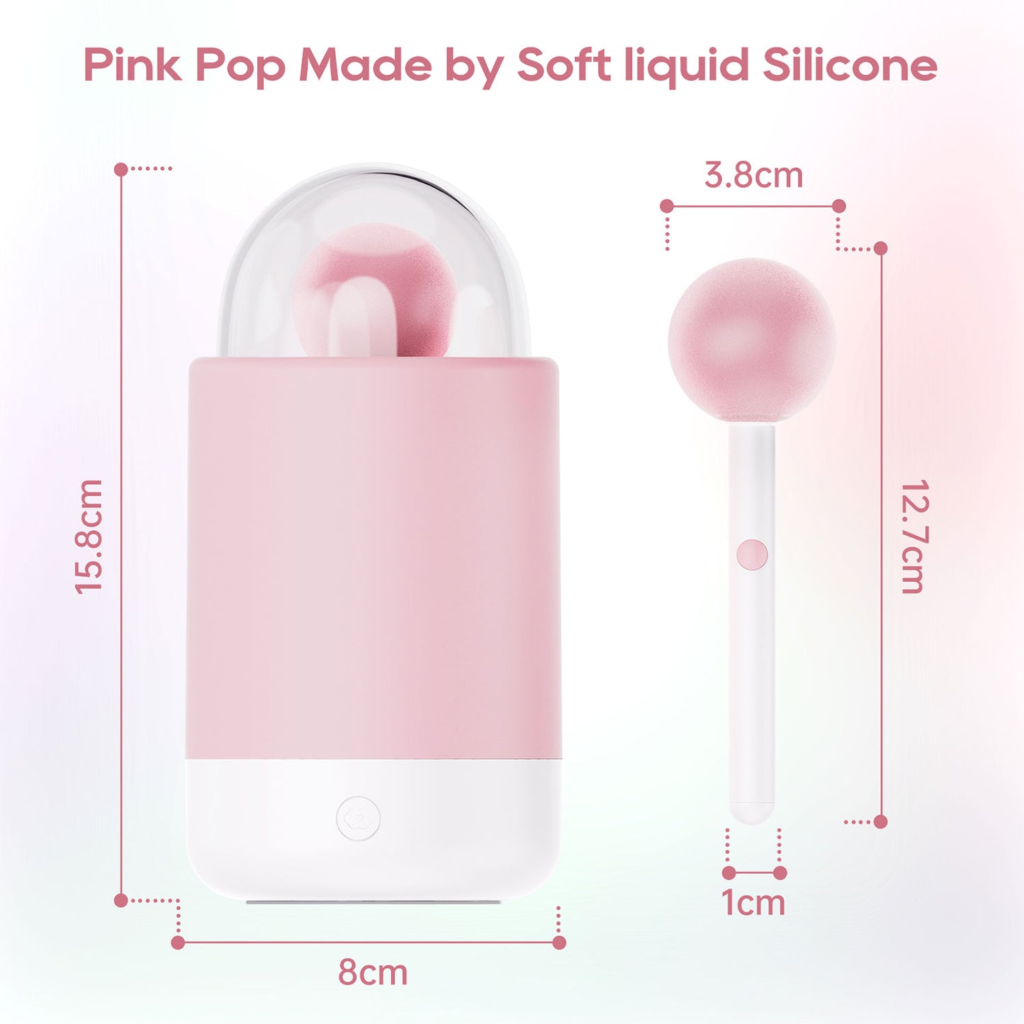 KIssToy - Pink Pop Vibrating Stick with Night Light