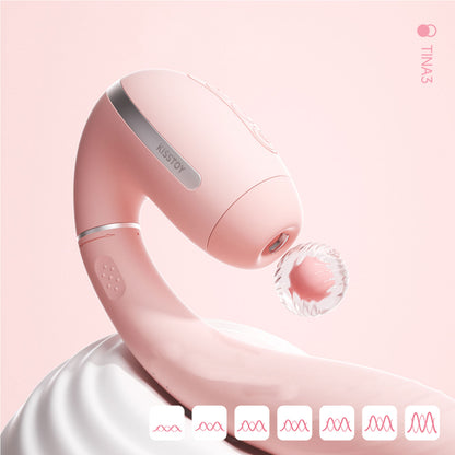 KissToy - Tina 3 Rotating and Warming Dual Stimulation Vibrator