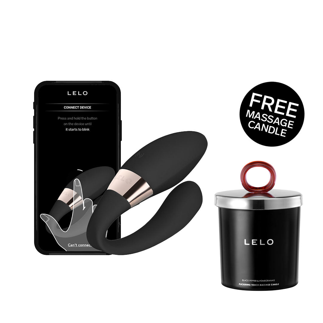 Lelo - Tiani Harmony Dual Action App Controlled Couple Vibrator (Black) (Free Massage Candle)