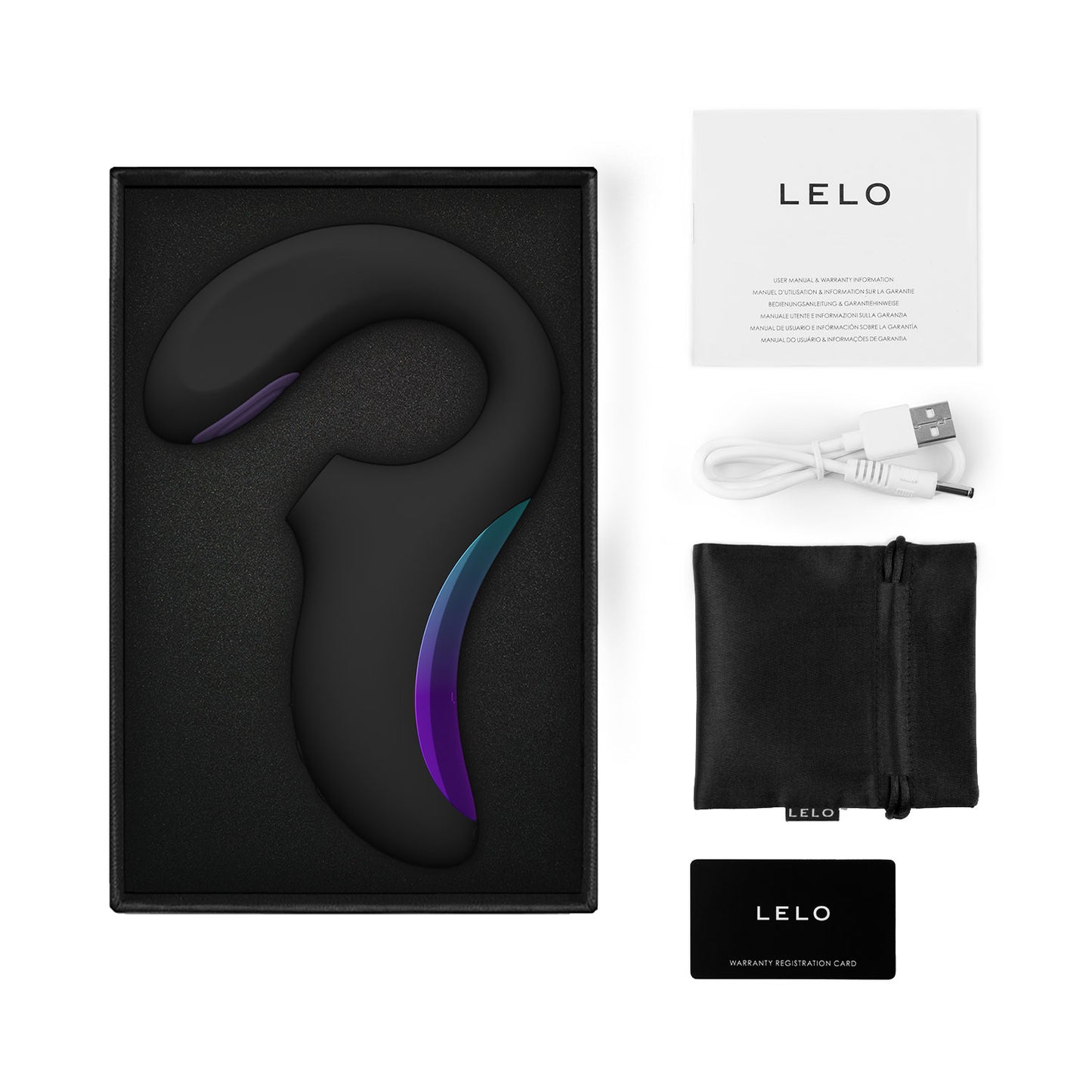 Lelo - Enigma Double Sonic App-Controlled Massager Black