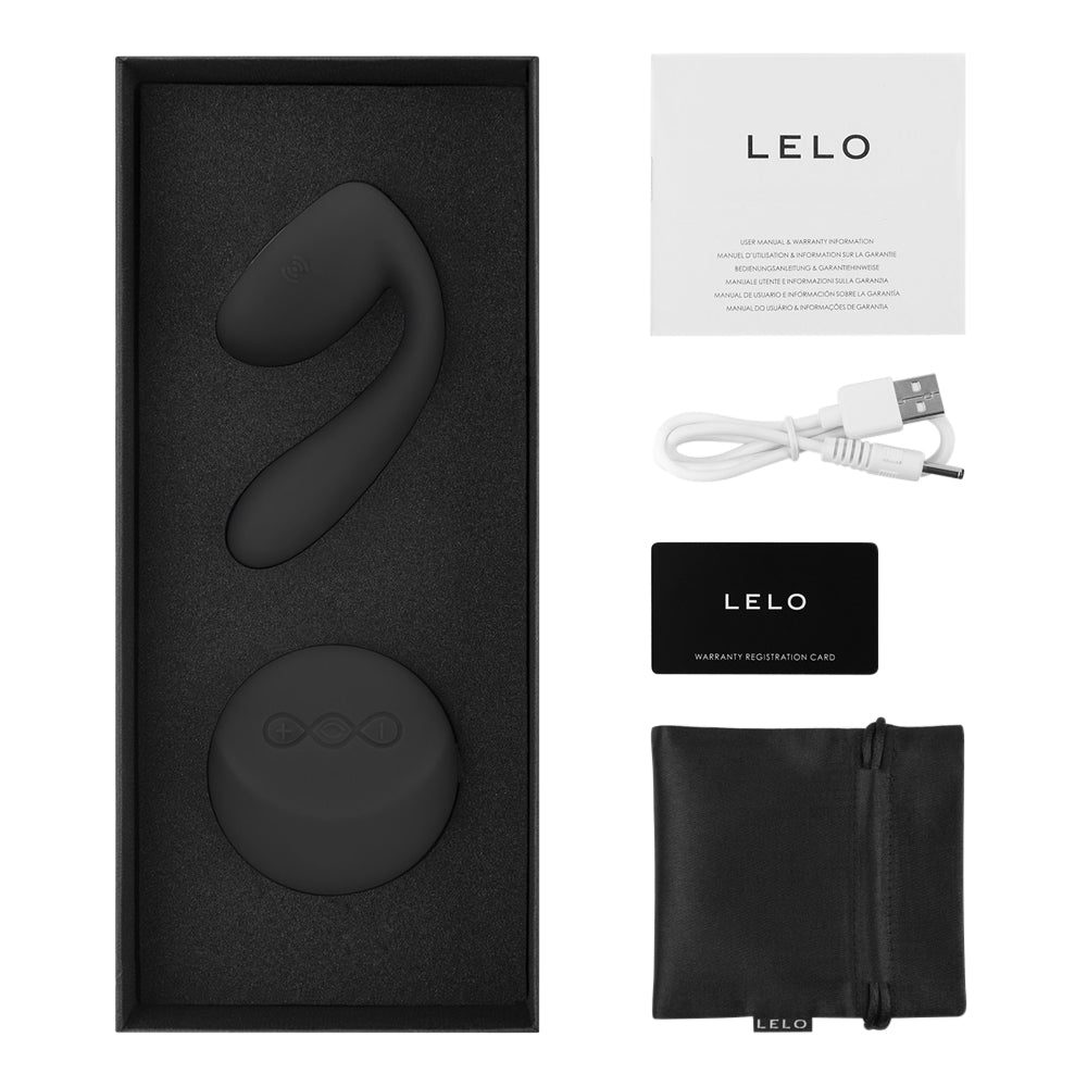 Lelo - Ida Remote Control Rechargeable Rotating Couple Vibrator Black