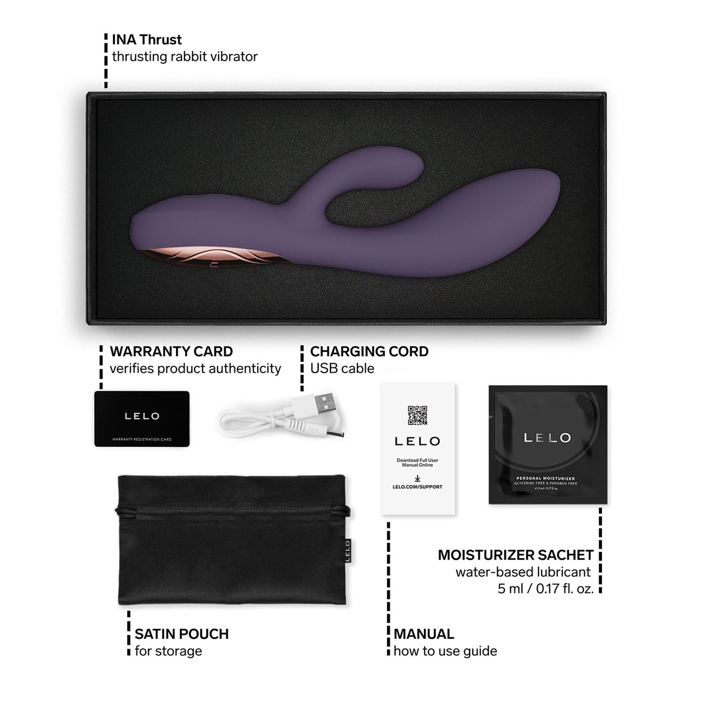 LELO - Ina Thrust App-Controlled Rabbit Vibrator (Pre-order)