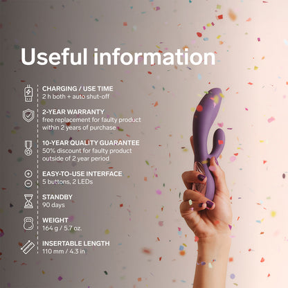 LELO - Ina Thrust App-Controlled Rabbit Vibrator (Pre-order)