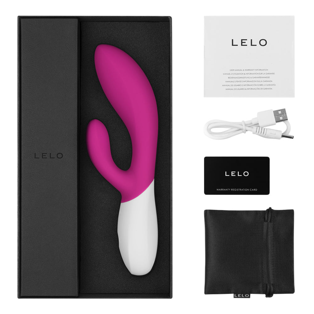 Lelo - Ina Wave Rechargeable Rabbit Vibrator Hot Pink