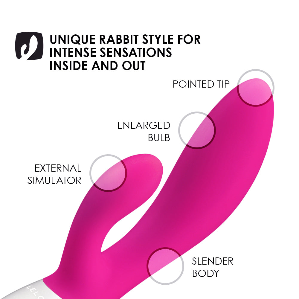 Lelo - Ina Wave Rechargeable Rabbit Vibrator Hot Pink