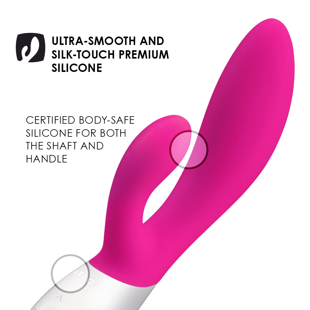 Lelo - Ina Wave Rechargeable Rabbit Vibrator Hot Pink