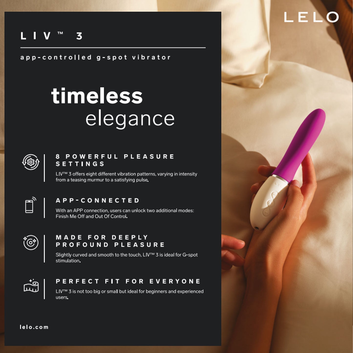 Lelo - Liv 3 Rechargeable G Spot Vibrator Deep Rose