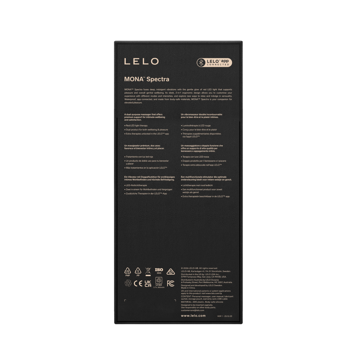 Lelo - Mona Spectra App-Controlled LED G-Spot Massager