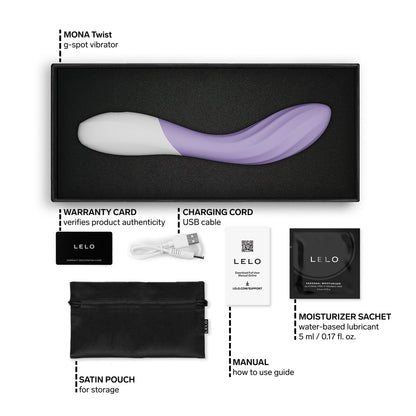 Lelo - Mona Twist App-Controlled G-Spot Vibrator Lavender