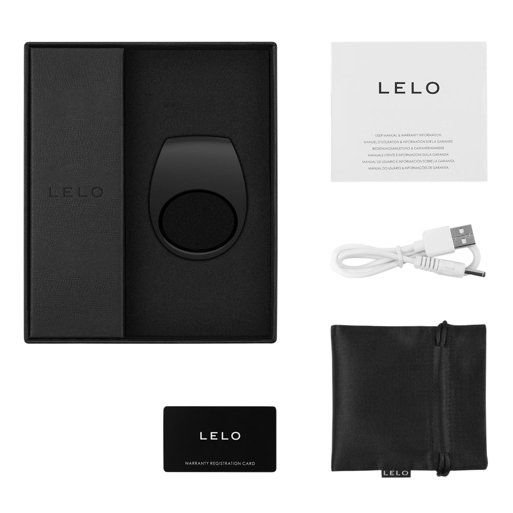 Lelo - Tor 2 Luxury Rechargeable Cock Ring Vibrator (Black)