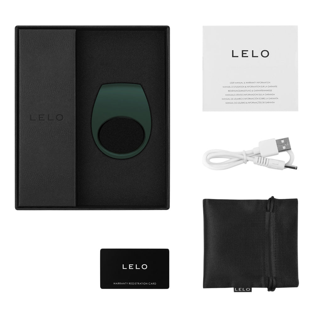 Lelo - Tor 2 Luxury Rechargeable Cock Ring Vibrator (Green)