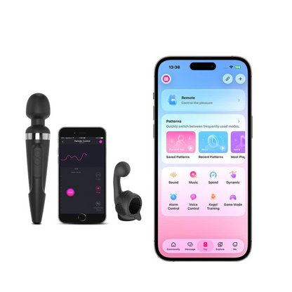 Lovense Domi 2 Mini Wand Bundle for Him with Lovense Remote app