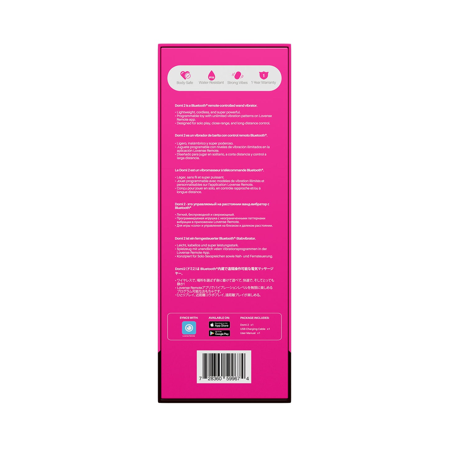 Lovense Domi 2 – App-Controlled Mini Wand Massager