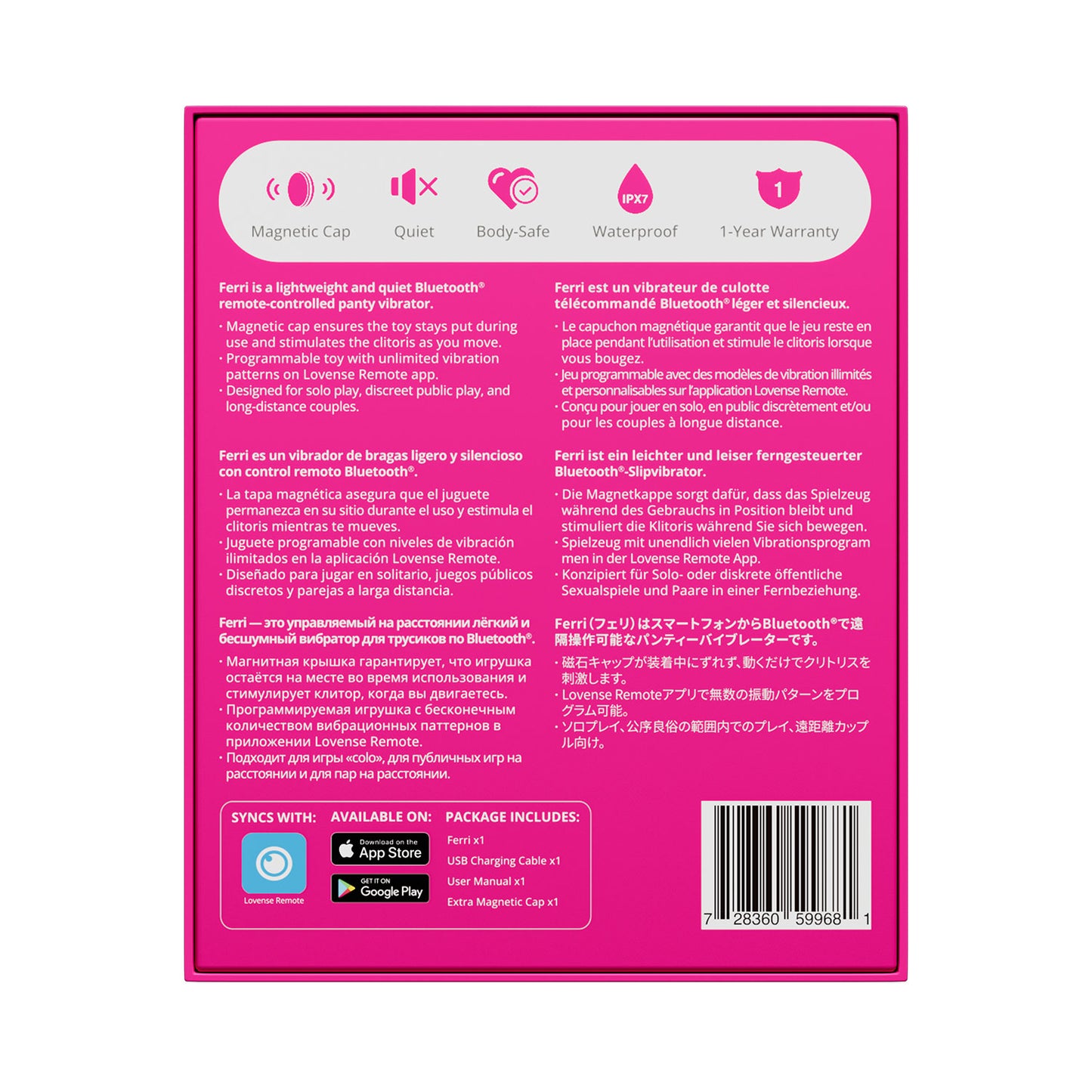 Lovense Ferri – Vibrator Seluar Dalam Magnetik Terkawal Aplikasi