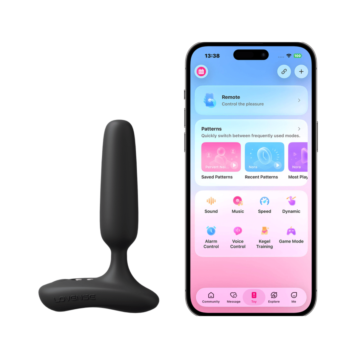 Lovense - Glint App-Controlled Touch-Responsive Butt Plug