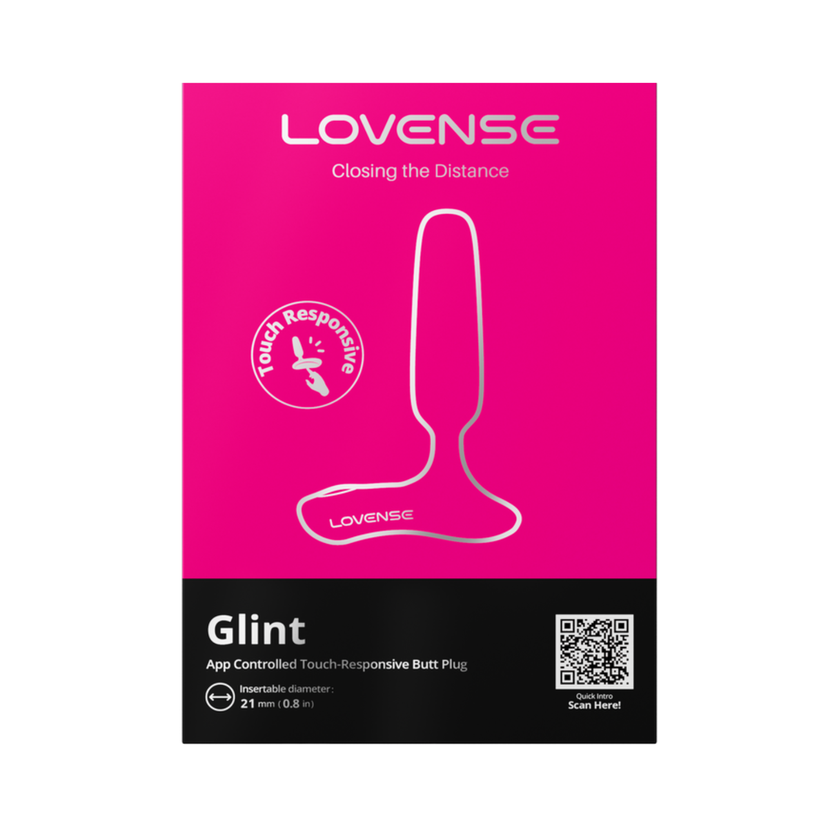 Lovense - Glint App-Controlled Touch-Responsive Butt Plug