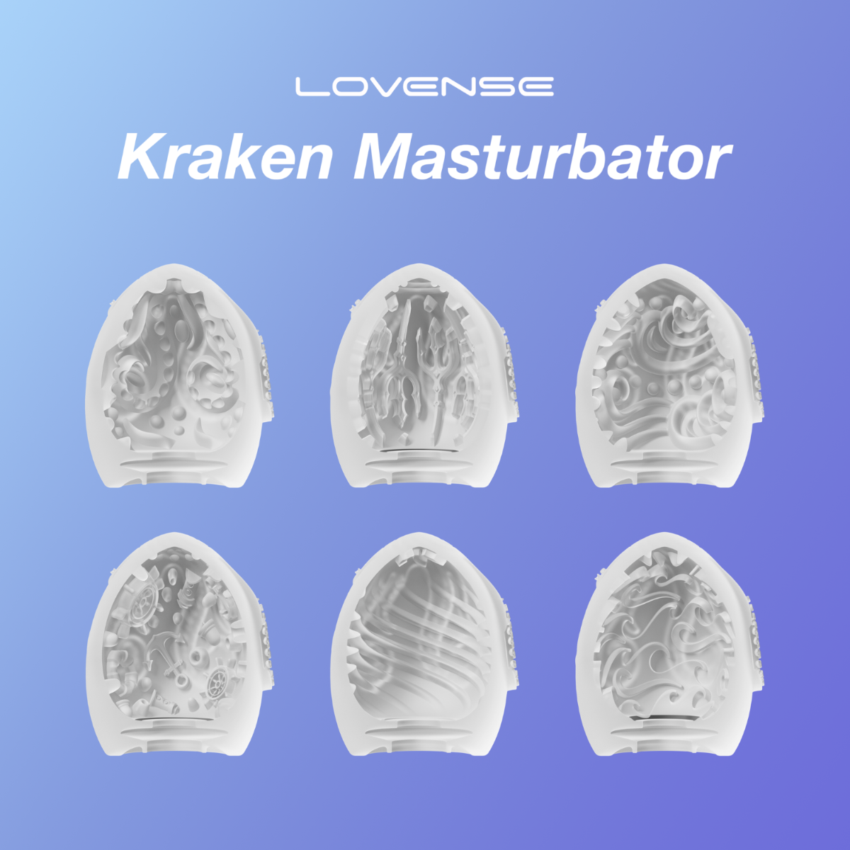 Lovense - Kraken Soft Stretchy Egg Masturbator Pack of 6