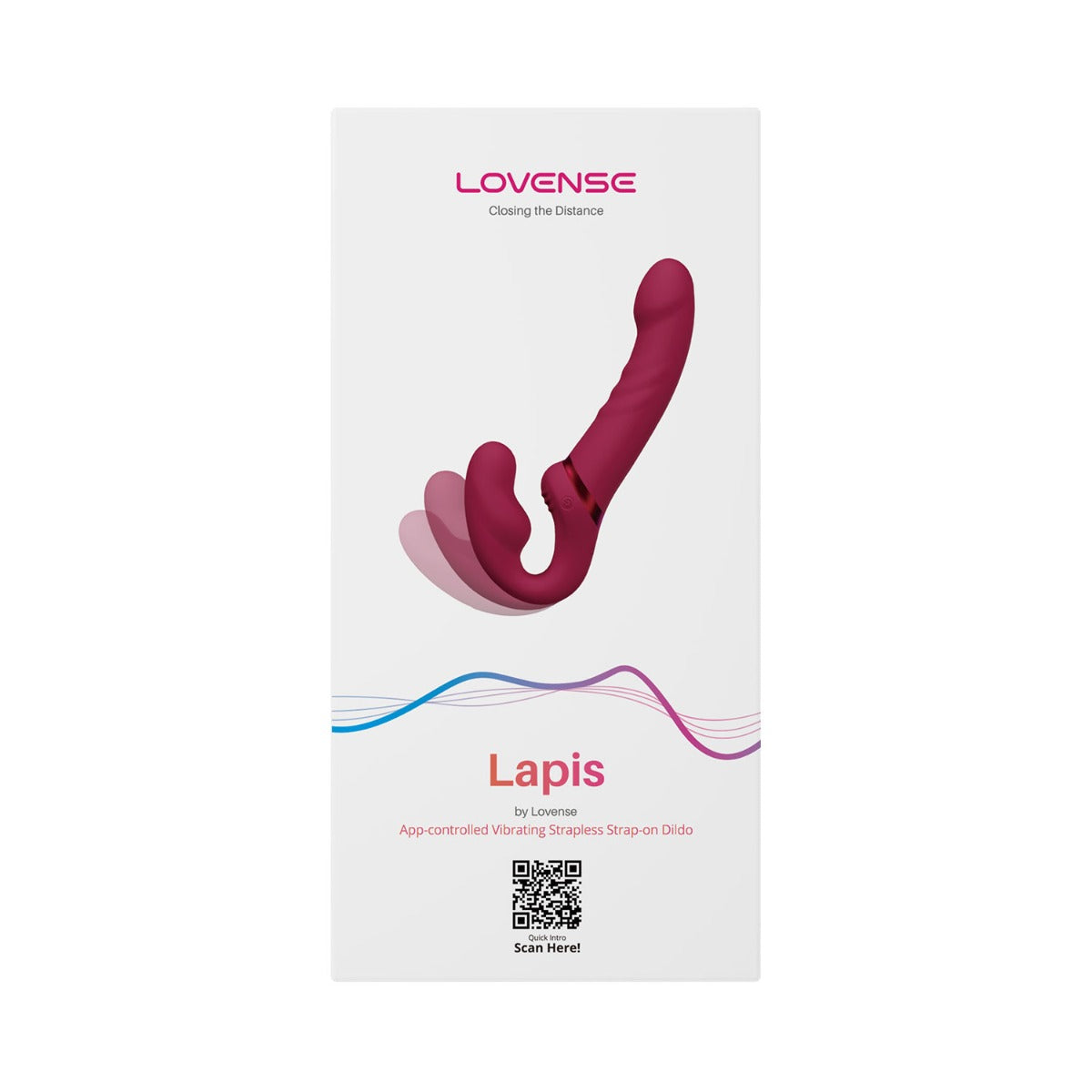 Lovense - Lapis App-Controlled Flexible Double-ended Vibrating Strapless Strap-on Dildo