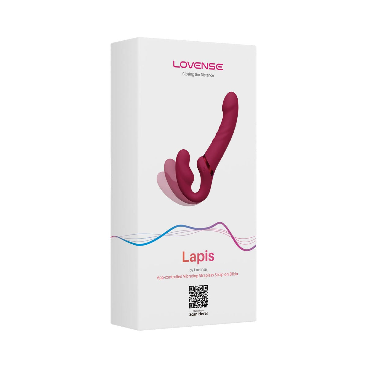 Lovense - Lapis App-Controlled Flexible Double-ended Vibrating Strapless Strap-on Dildo