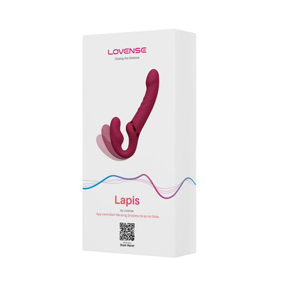 Lovense - Lapis App-Controlled Flexible Double-ended Vibrating Strapless Strap-on Dildo