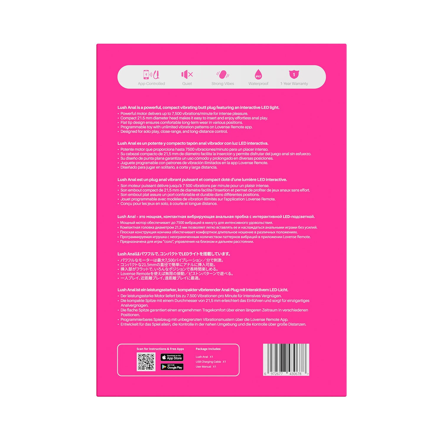 Lovense Lush Anal – App-Controlled Anal Vibrator