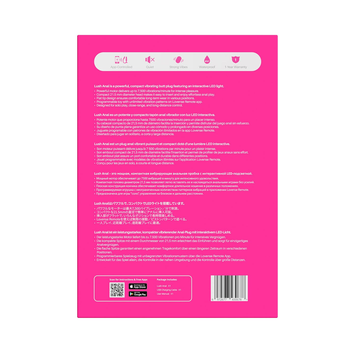 Lovense - Lush Anal App-Controlled Anal Vibrator