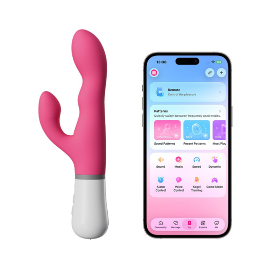 Lovense Nora - Penggetar Arnab Berputar Terkawal Aplikasi (Bekerja dengan Max 2)