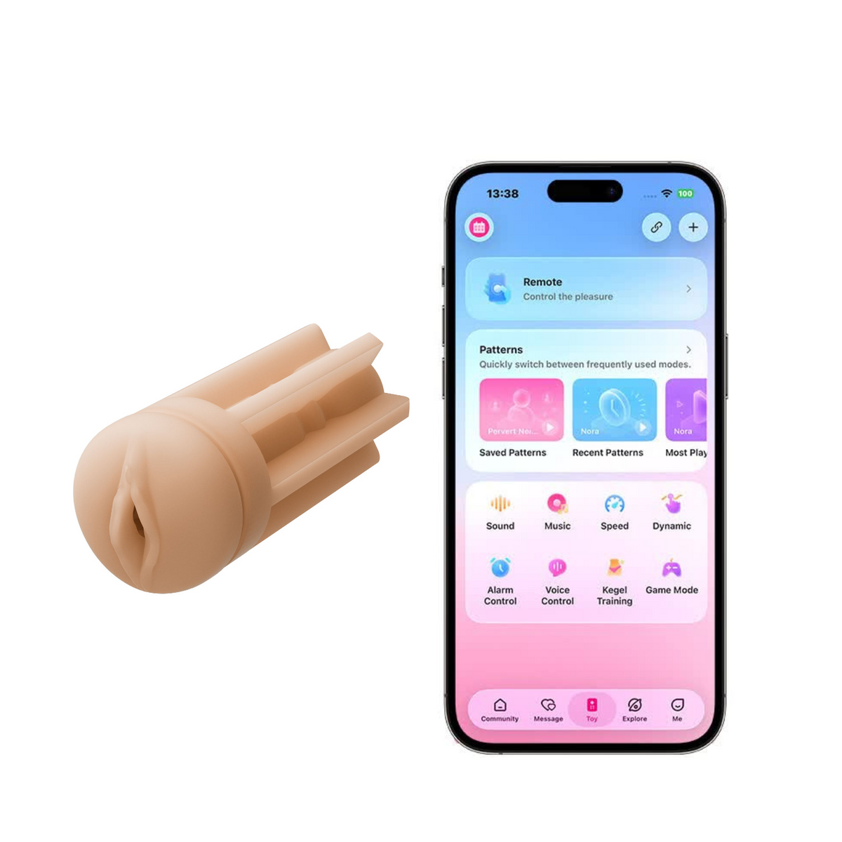 Lovense Solace Pro replacement sleeve with Lovense Remote app