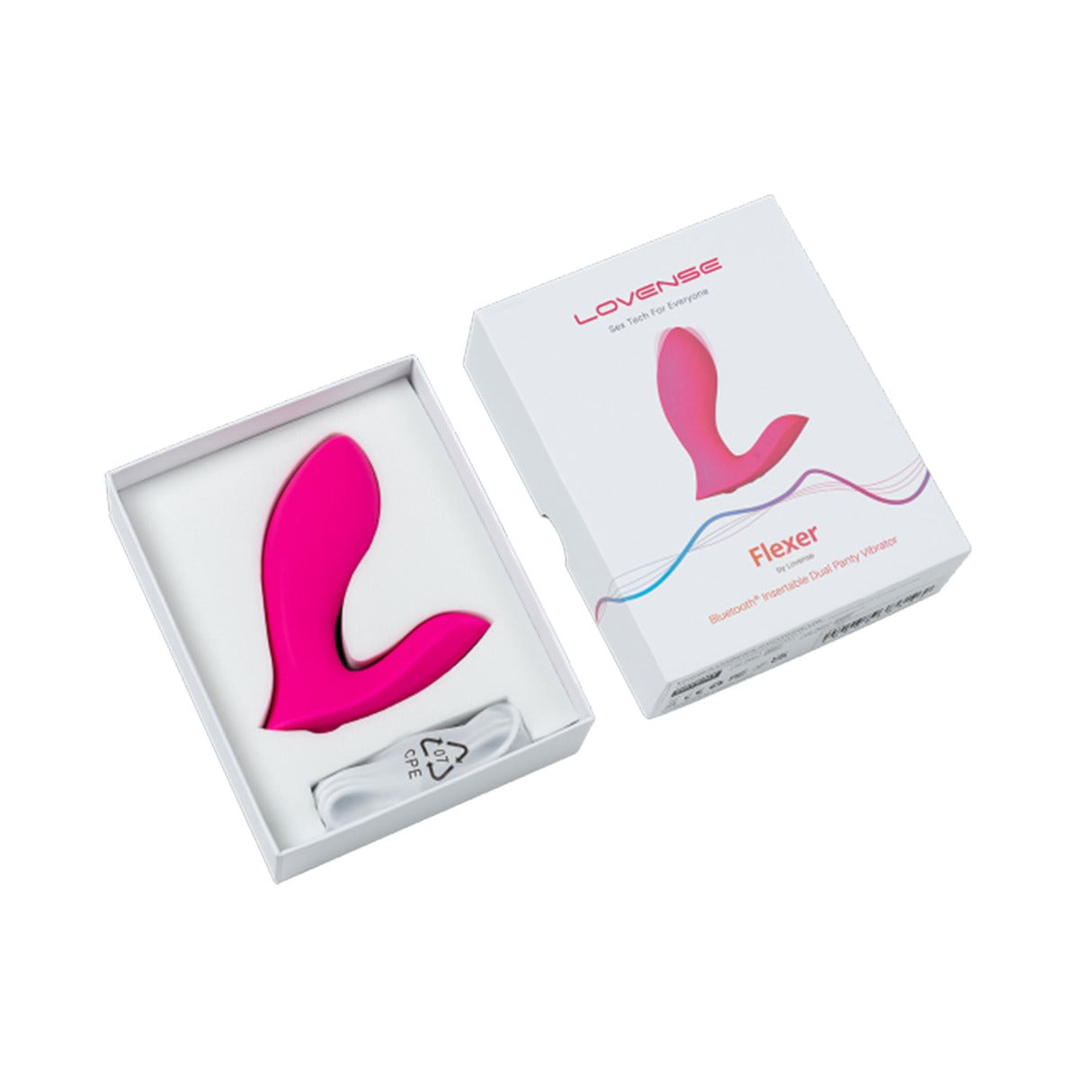 Lovense - Flexer App-Controlled Dual Stimulation Panty Vibrator (Pink)