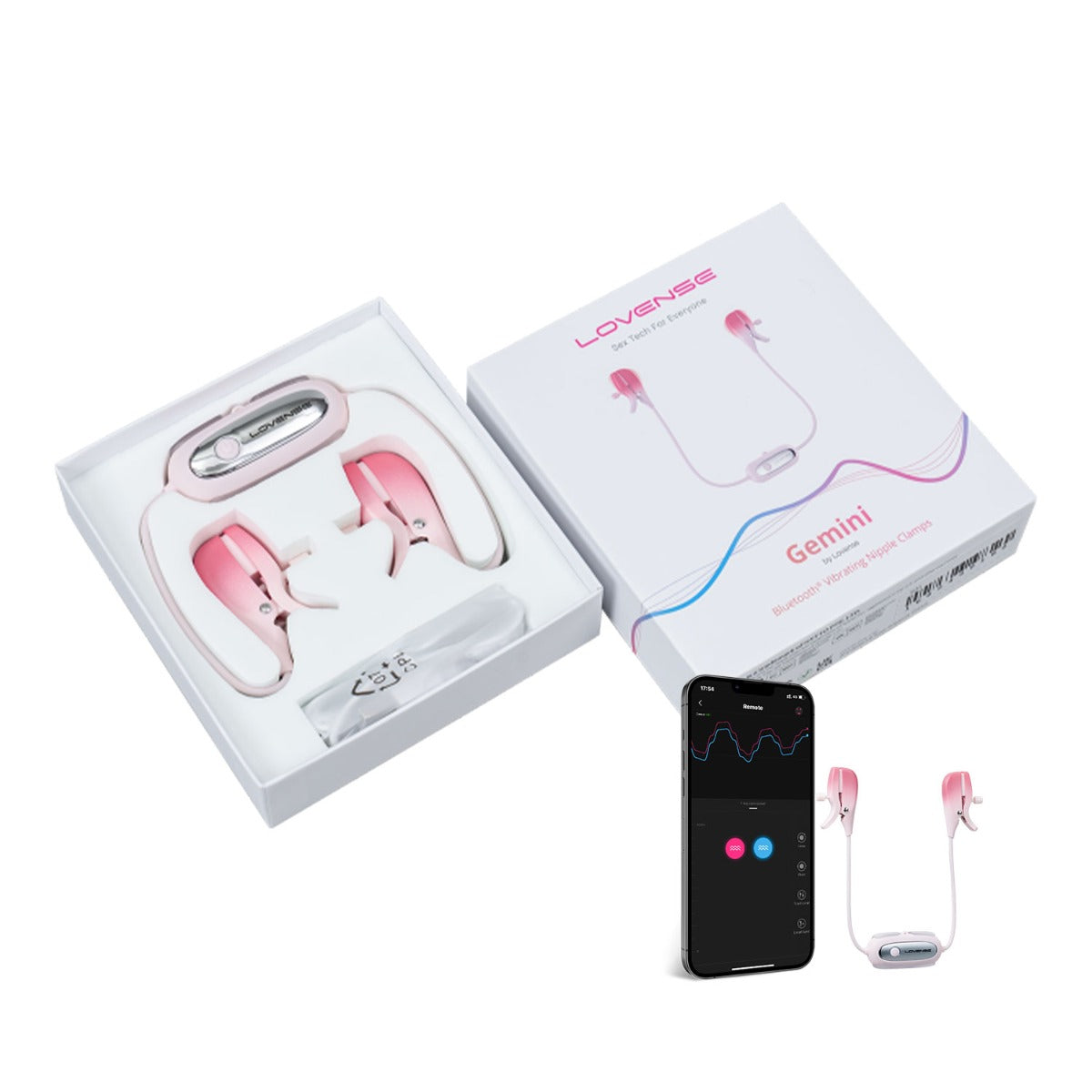 Lovense - Gemini App Controlled Vibrating Nipple Clamps