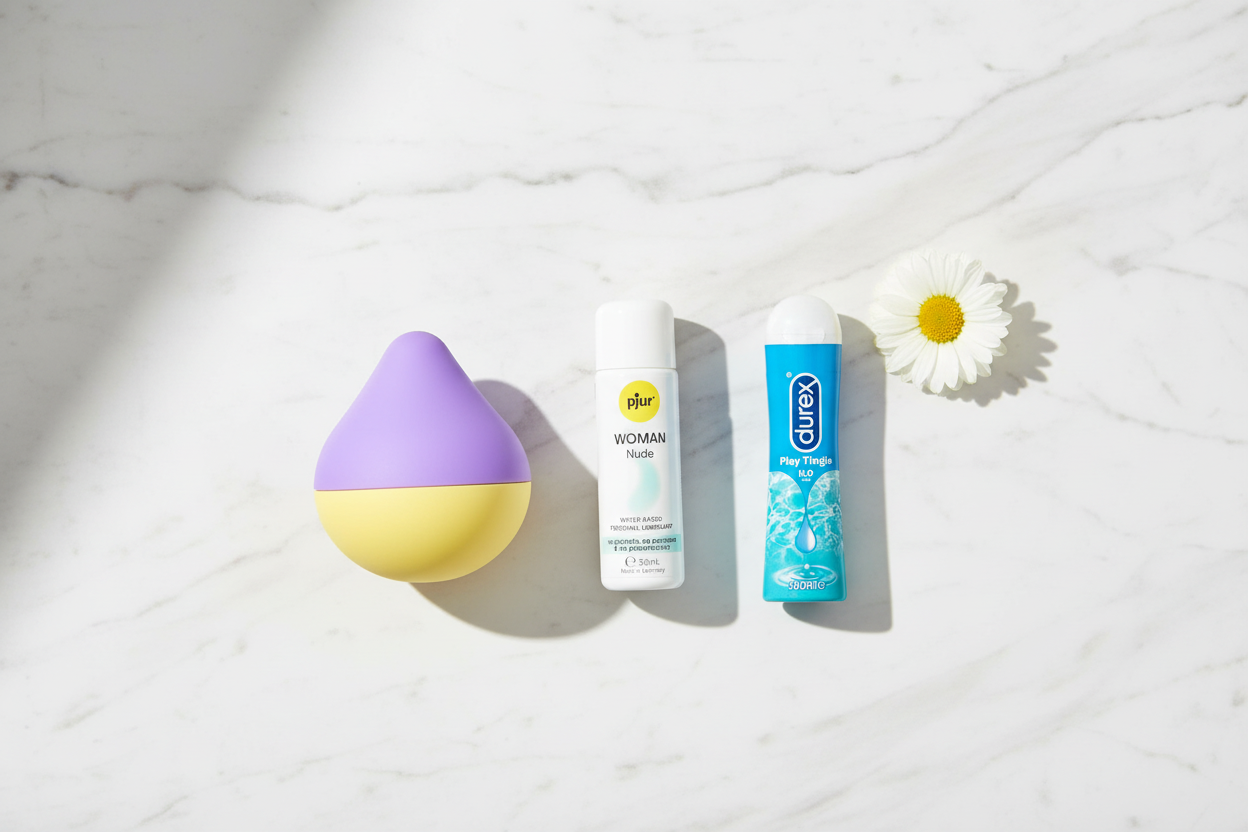 Minimalist Iroha Mini bundle on white marble