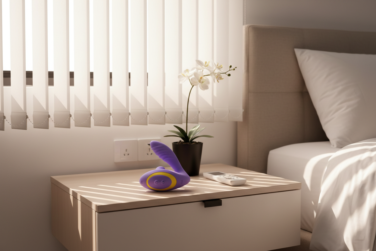 Modern Singapore bedroom with orchid