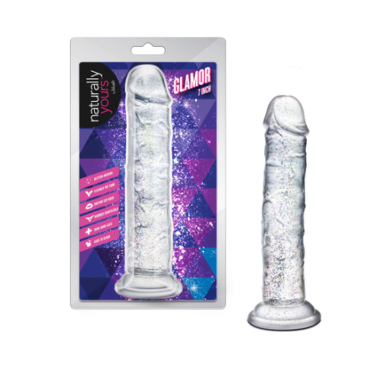 Naturally Yours - Glamor 7-in Glitter Suction Dildo