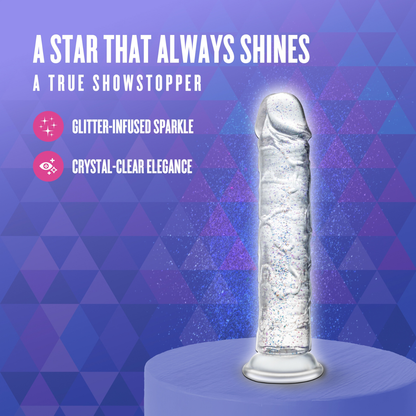 Naturally Yours - Glamor 7-in Glitter Suction Dildo