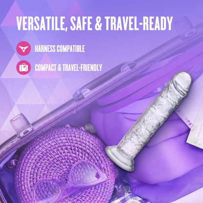 Naturally Yours - Glamor 7-in Glitter Suction Dildo