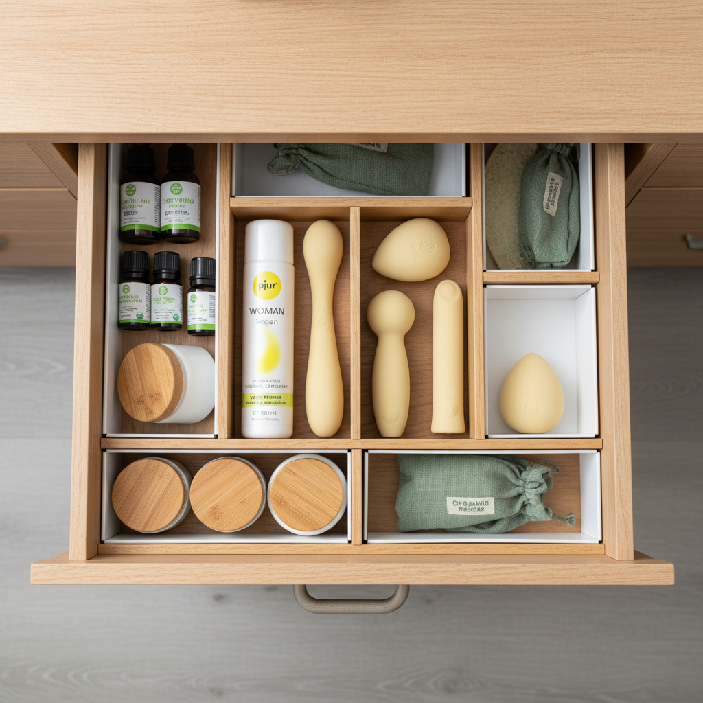 Nightstand drawer organization