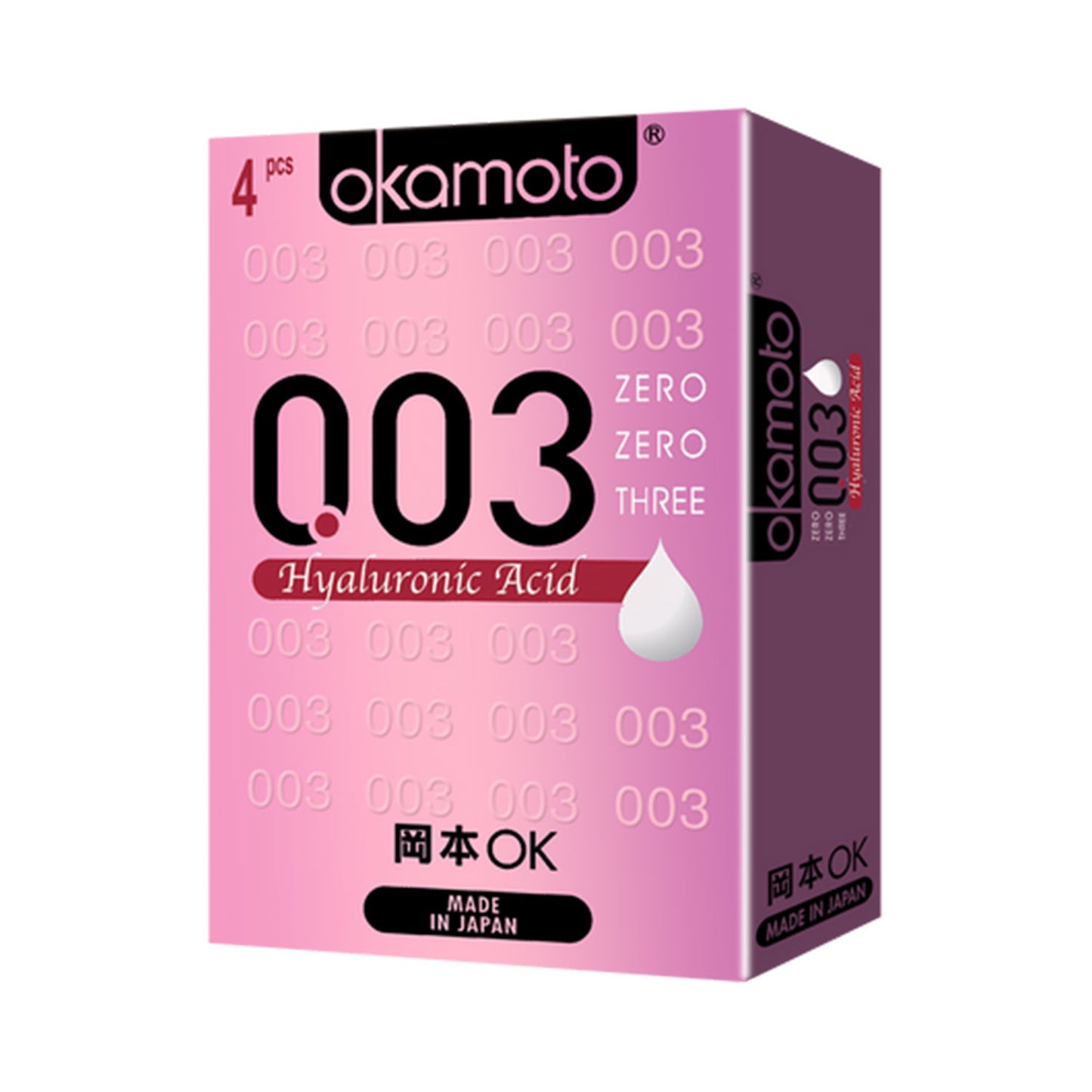 Okamoto - 003 Zero Zero Three Hyaluronic Acid Condoms Box of 4