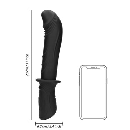 Ouch - Handheld 11-inch Silicone Vibrating Dildo