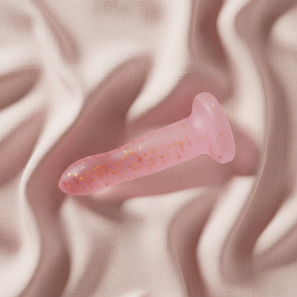 Overhead on blush pink linen