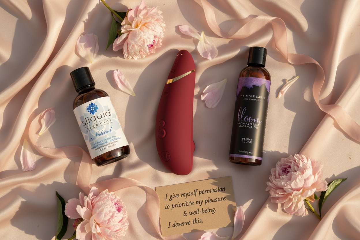 Permission to Feel Indulgence - Affirmation Flat Lay