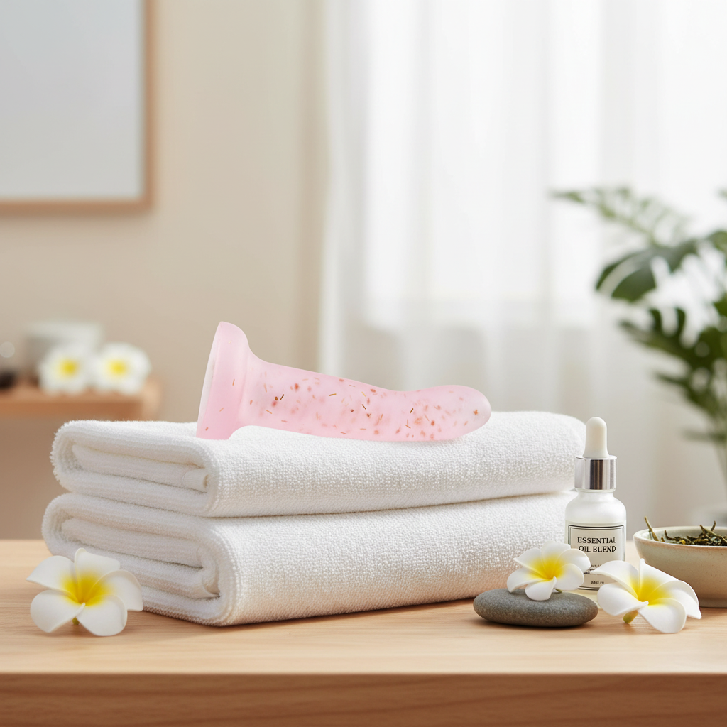 Pink star glitter in spa setting