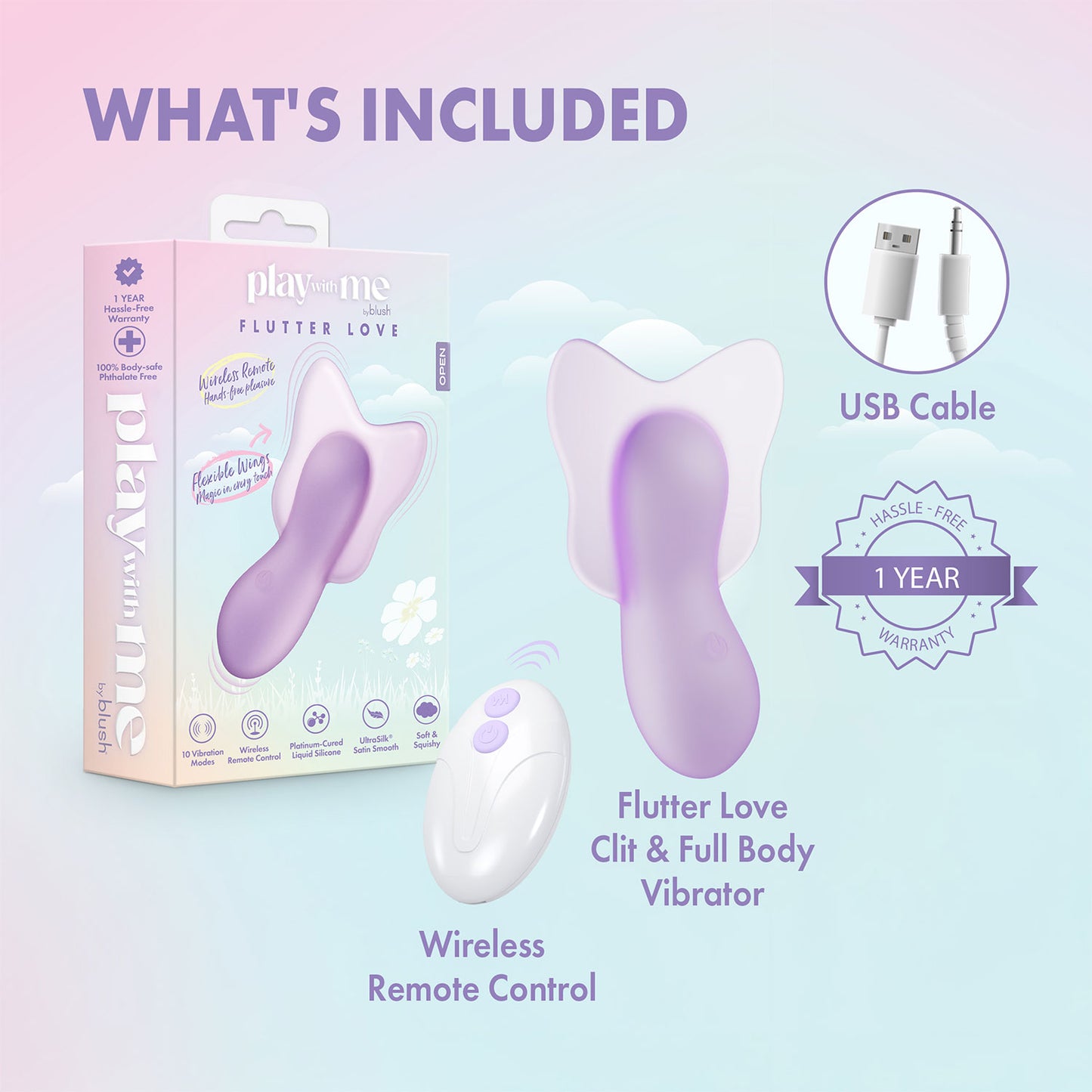 Play With Me - Flutter Love Remote Controlled Clitoral Vibrator