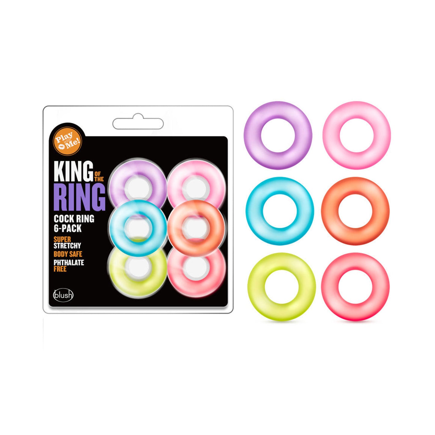Play With Me - King of the Ring 6-Pack Penis Rings