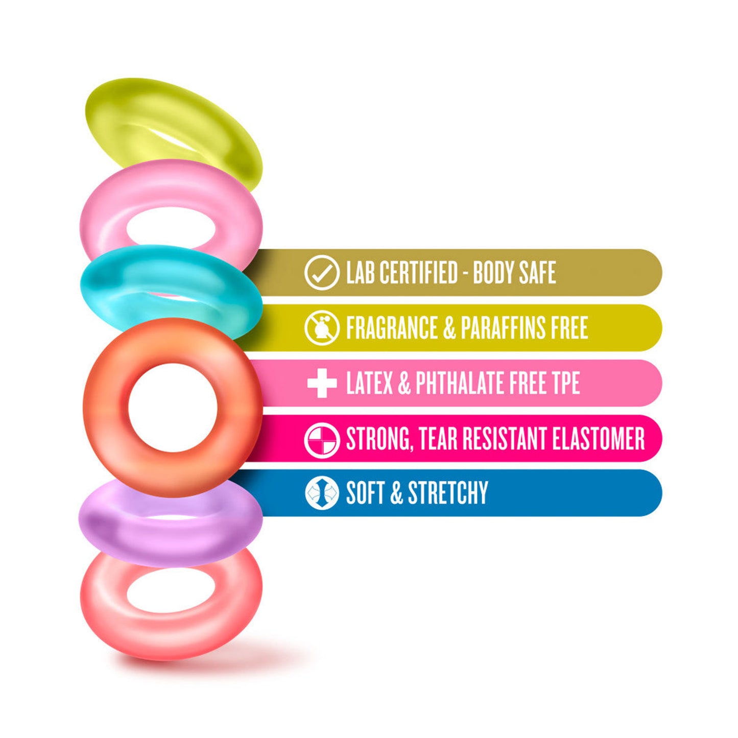 Play With Me - King of the Ring 6-Pack Penis Rings