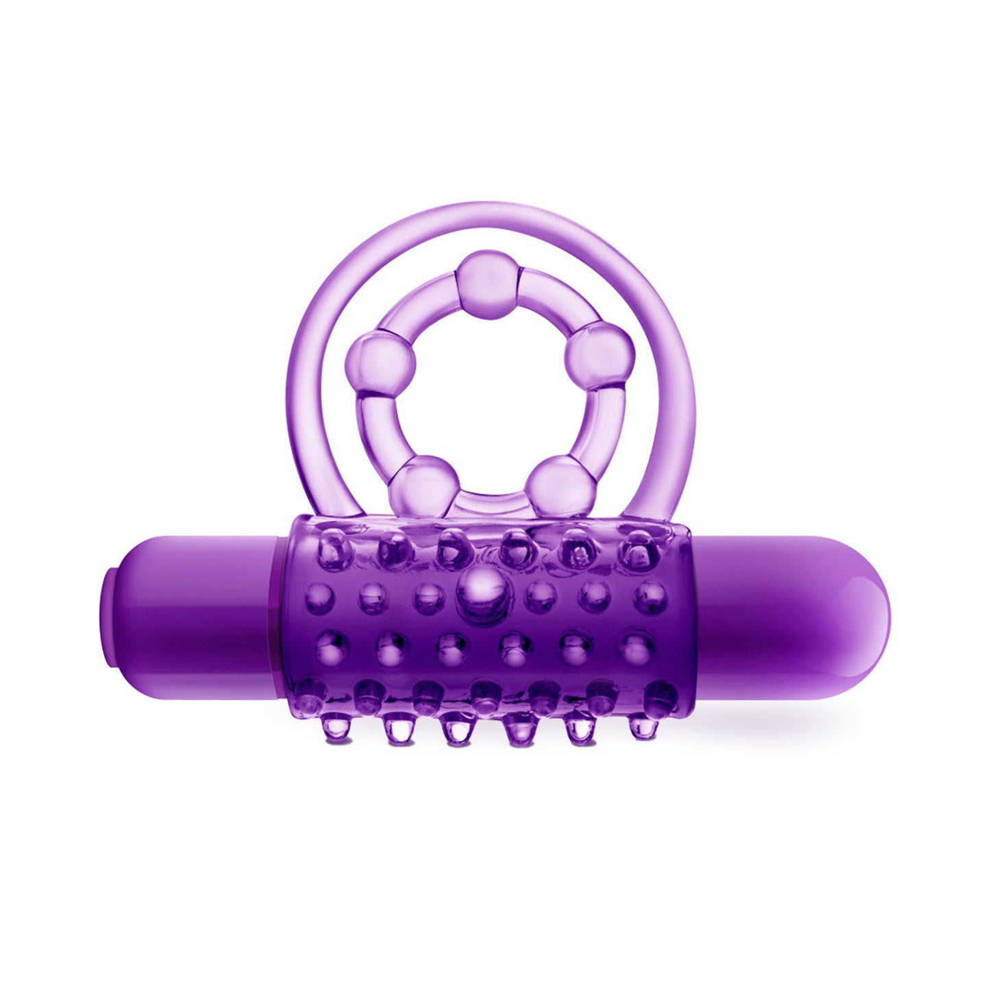 Play With Me - The Player Double Strap Vibrating Penis Ring Purple