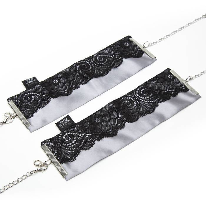 Fifty Shades of Grey - Play Nice Satin &amp; Lace Wrist Cuffs