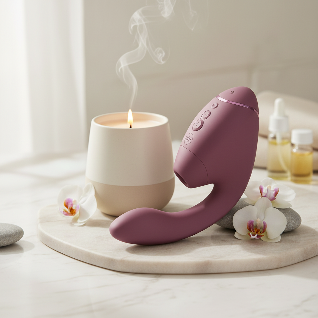 Premium marble with orchids - square