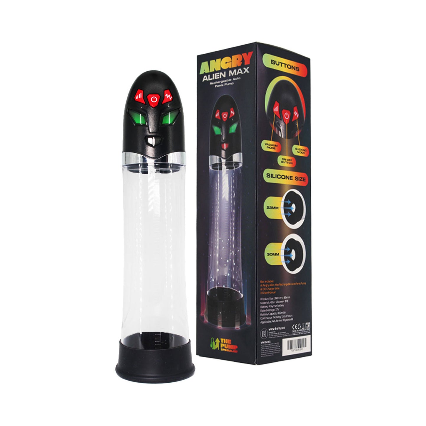The Pump Specialist - Angry Alien Max Rechargeable Auto Penis Pump